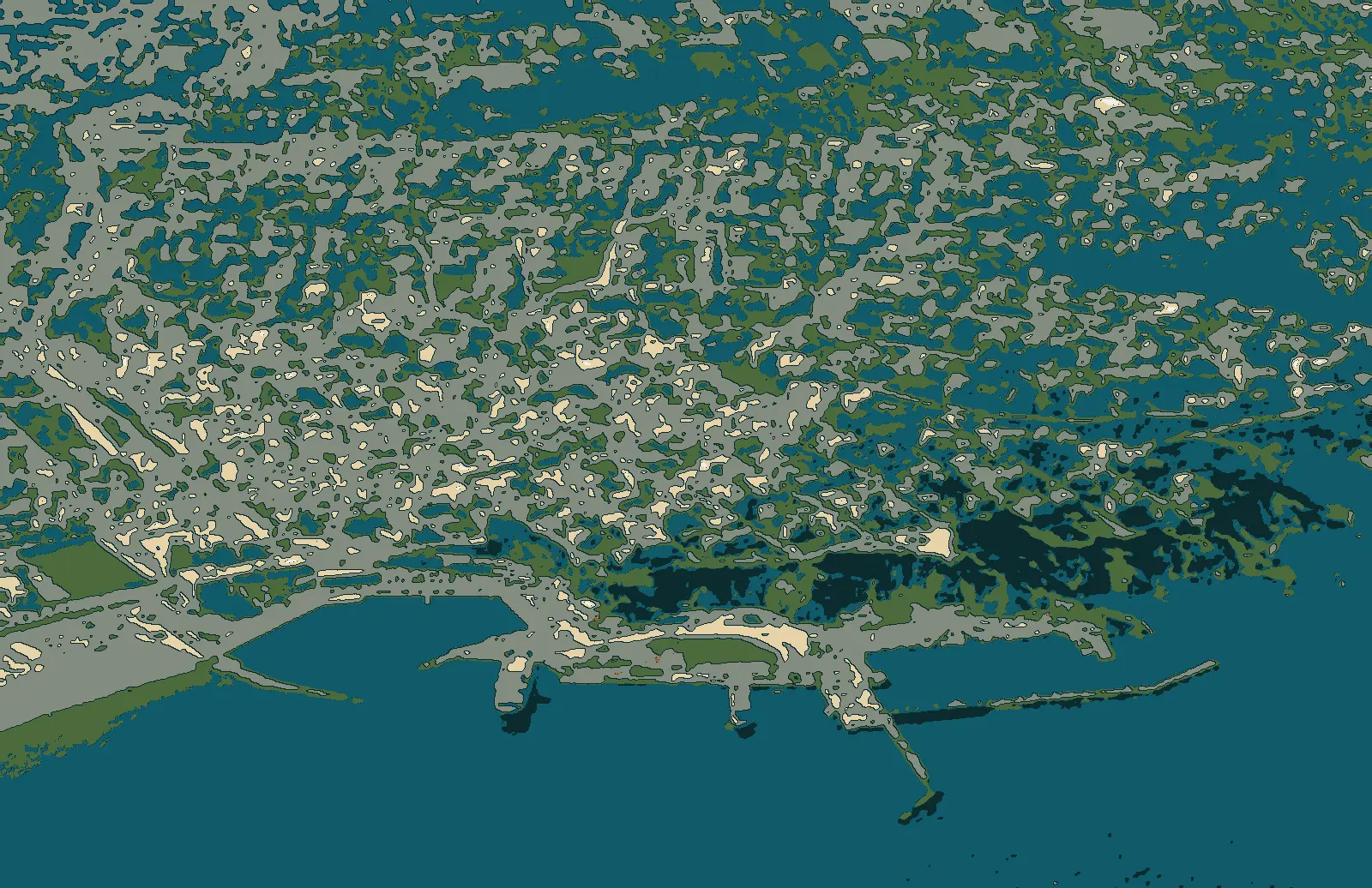 Illustration after an aerial photo: Rafina and its harbour